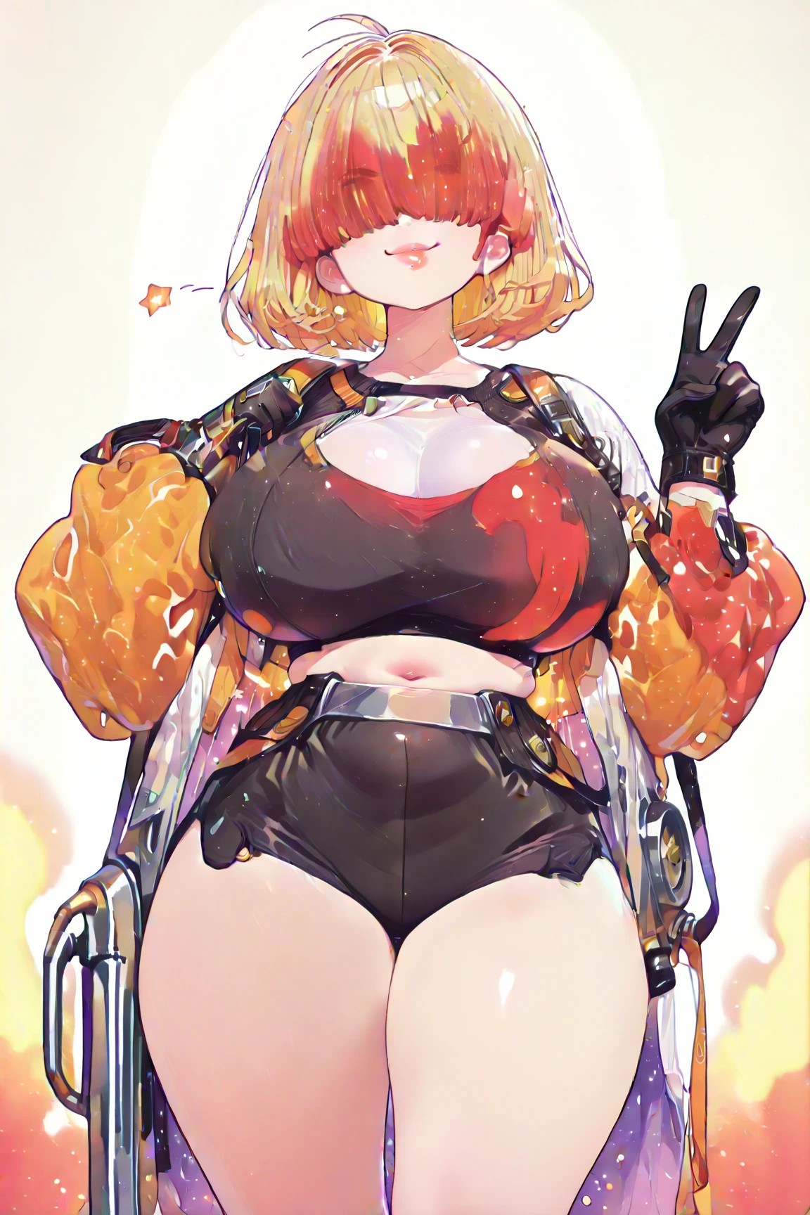 kawakami sadayo,white straitjacket,ssee-through,cheerfulness,Fleshy thighs,Pose,Poster publicity style,Ocean park,busty figure,C cup