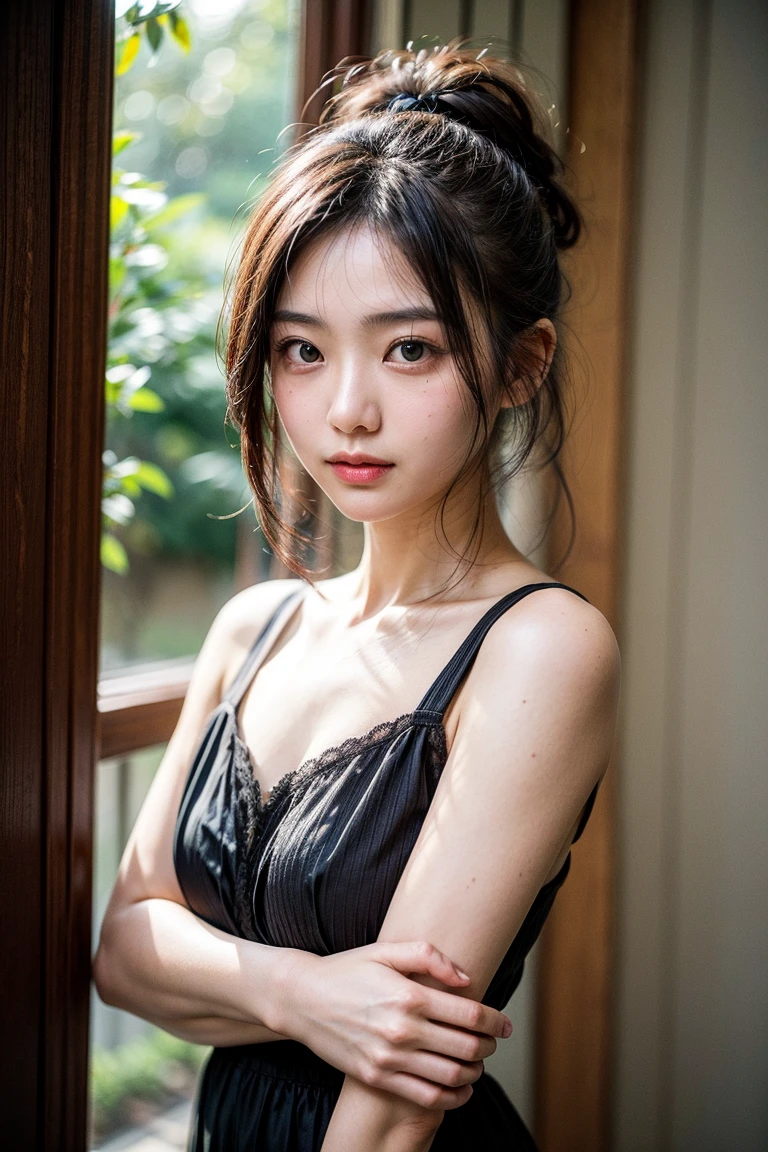 Beautiful chubby asian woman in Call of Duty style, close up photograph, Photos taken with a Canon EOS R5 DSLR camera, Cinematic lighting, Ultra photo realsisim, Intricate details, Her face is delicate