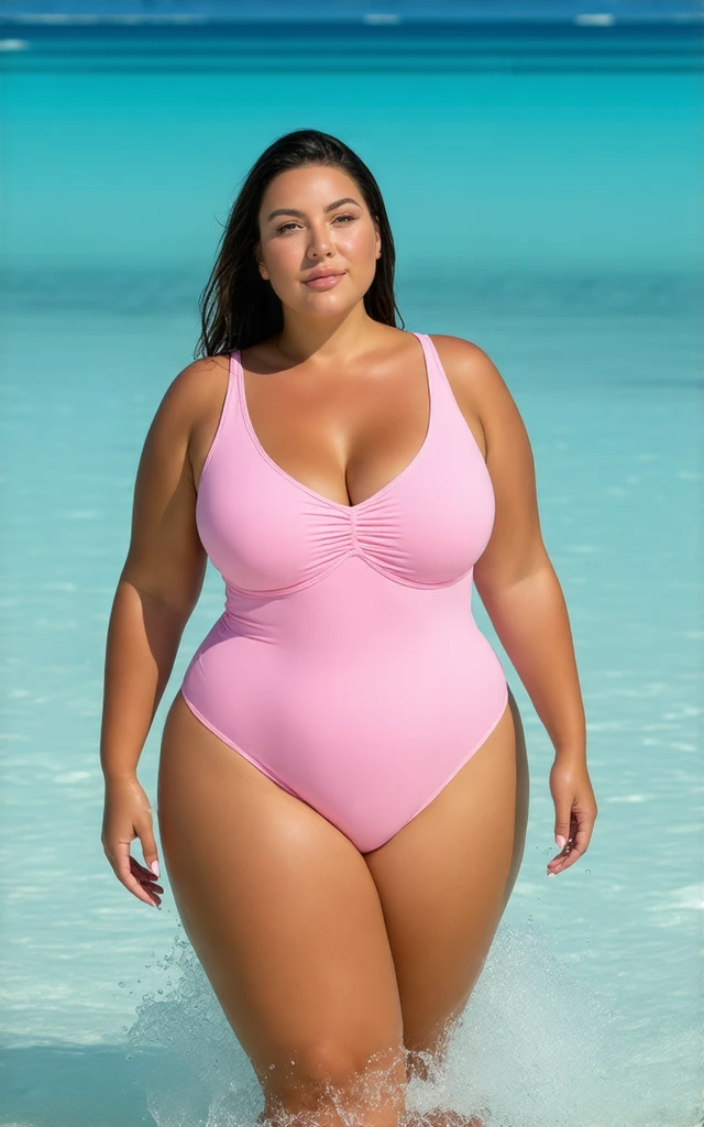 fat girl,Japanese women,Queen Size Model,Chubby,volutpuous,40-year-old woman,Tall,smile,thick,dignity,dignity,a healthy woman,smile,(Stars and Stripes,Star print one-piece swimsuit,(Shiny)), Pro wrestling fighting pose,strap,Glamorous body, Big Breasts,Curly Long Hair ,bangs , Standing pose,Bold Pose,thigh , thick legs,Realistic, High quality 8k,High resolution, perfection, Best image quality,Sports