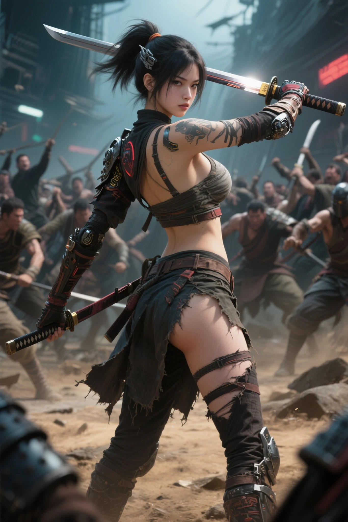 Yuffie's hairstyle, ((Yuffie has sex with a man in cowgirl position:1.99)), (realistic, highest quality, High resolution, real women pictures:1.57), realistic, (15 year old girl=Yuffie in cowgirl position:1.7), curved body, anatomically correct body, (head band, green sleeveless turtleneck, shoulder armor, arm guard, shorts:1.87), beautiful navel, (slender body shape:1.7), nostrils are not visible, (Yuffie's lower body is exposed:1.97), nose too small, Yuffie spreads her legs wide open and straddles the man in cowgirl position., thin waist, beautiful thighs, beautiful feet, Beautiful depiction of the vagina, (The penis is in the vagina:1.74), (The body is wet with lotion), Detailed depiction of the vagina, beautiful girl has sex with a guy, saddle, (exact limbs:1.99), Yuffie's small face is beautiful, (Final Fantasy VII), (put your hands behind your head:1.5), (lips slightly open), Beautiful woman has sex with a man in cowgirl position, (Yuffie Kisaragi):1.97), ((a man exposes his penis:1.74)), Yuffie has the cutest face, 15 year old Yuffie, ((green turtleneck:1.7))