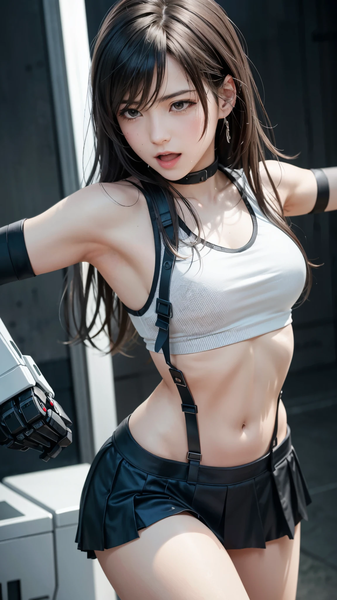 ((best qualtiy)), ((tmasterpiece)), (the detail:1.4), 3D girl, A beautiful cyberpunk female image,hdr(HighDynamicRange),Ray traching,NVIDIA RTX,Hyper-Resolution,Unreal 5,Subsurface scattering、PBR Texture、post-proces、Anisotropy Filtering、depth of fields、maximum definition and sharpness、Many-Layer Textures、Albedo e mapas Speculares、Surface coloring、Accurate simulation of light-material interactions、perfectly proportions、rendering by octane、Two-colored light、largeaperture、Low ISO、White balance、the rule of thirds、8K raw data、1girll,City park shooting,Tilt view,full bodyesbian;1.5,Twist braids,ol,shorter pants,