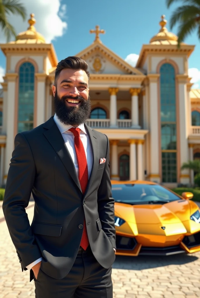 Create an image with the phrase "MONEY GIVES HAPPINESS" and luxury cars in the background