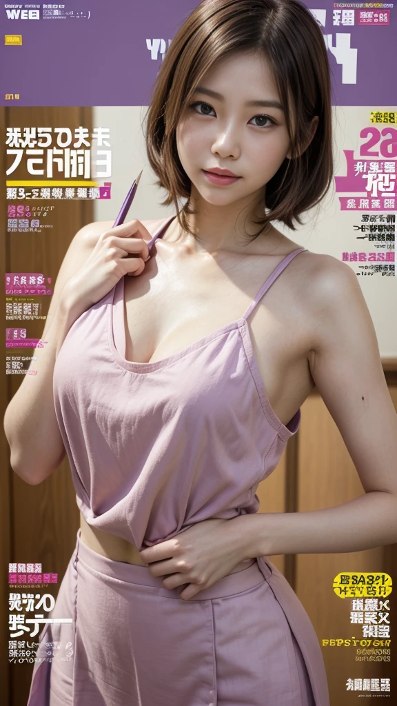 ((masterpiece)),(((highest quality))),((Reference Sheet, Character Design, in front, looking at the viewer , ~ ~ in front posing, Mr..々Hairstyle, Mr..々Performance, Facial Expressions)), 30-year-old girl, Cute type, (curvy:1.4), (big ass:1.4), Realistic buttocks, Big Breasts, big , thick thighs, Long legs, It's not a big deal, ((High quality fabric, lingerie lace white, panties, bra, stockings)), ((office school:1.0))