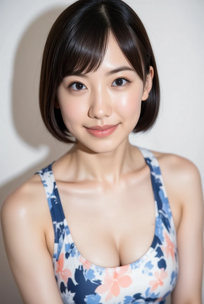 delighted expression、short-hair、Drawing、（Swimsuit）