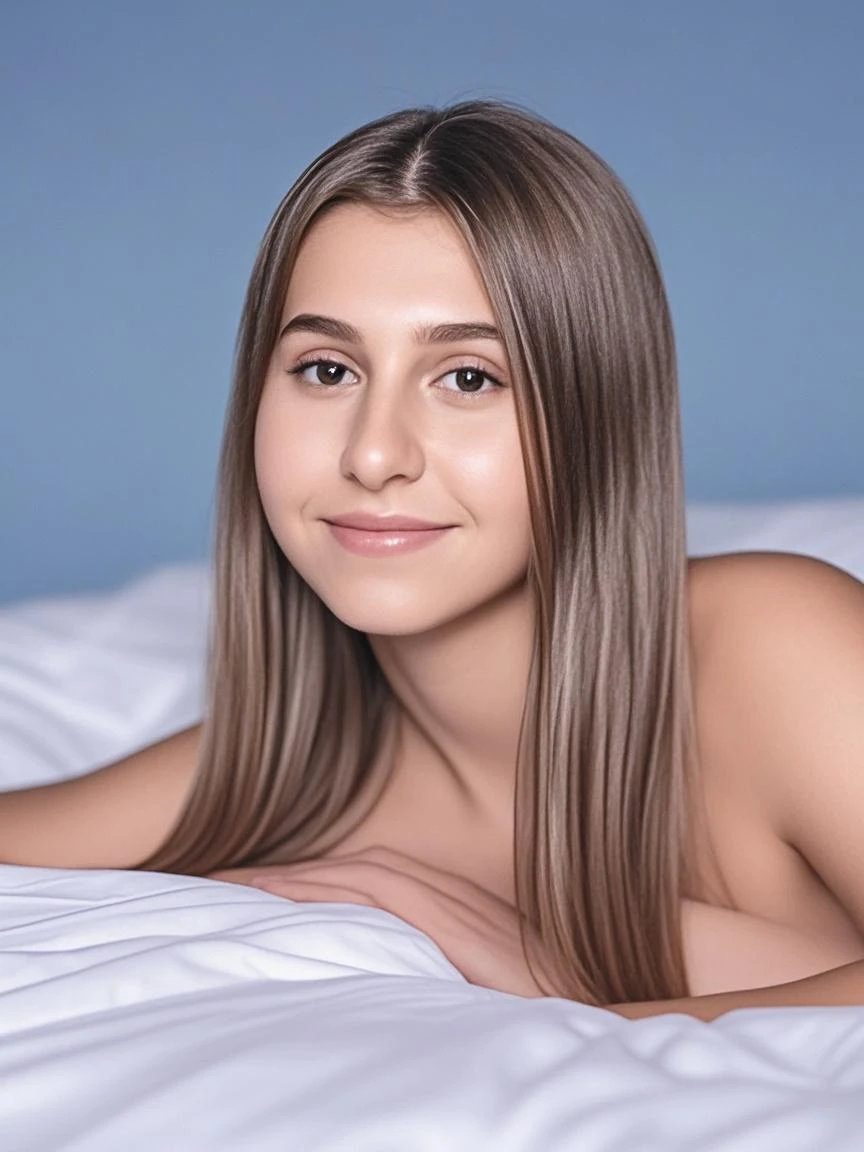 ((best quality)), ((masterpiece)), (detailed), 1girl, teen, solo, in the bed, small breasts, perfect pussy, skinny