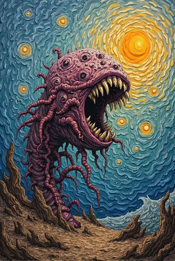 evil incarnate, cosmic horror, tarot card style,(art inspired by Bill Sienkiewicz). oil painting)
