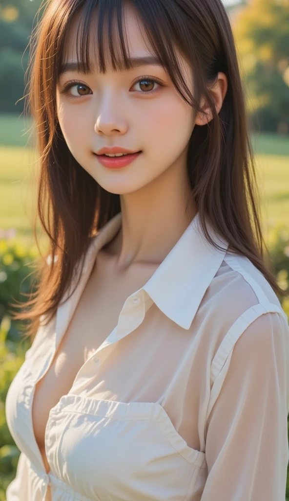 (((8k,Attention to detail,Attention to detail、highest quality,masterpiece,Attention to detail,shirt,See through))),RAW Photos & Realistic atmosphere,beautiful黒い瞳,Mouth Details,Glossy lips,Thin eyebrows,beautiful Eyes、Soft white skin that shines in every detail、彼女の深い黒色の目はとてもbeautifulです,とてもbeautiful顔,とてもbeautiful顔、A vivid face,beautiful, Glistening lips,beautiful Eyebrows,Infinite Reality, Realistic Young Gravure Idol,Very cute woman , Young Gravure Idol, Young Gravure Idol, とても美しくてかわいいbeautiful 21 year old 美女,Incredibly beautiful and elegant,beautiful 21 year old 美女,Natural soft light,(Shiny Hair,,beautiful and kind eyes:1.5),A kind smile,Shapely breasts,Long Hair,beautiful posture,No makeup,Let's take a look at the camera,(((白shirt,See through)))