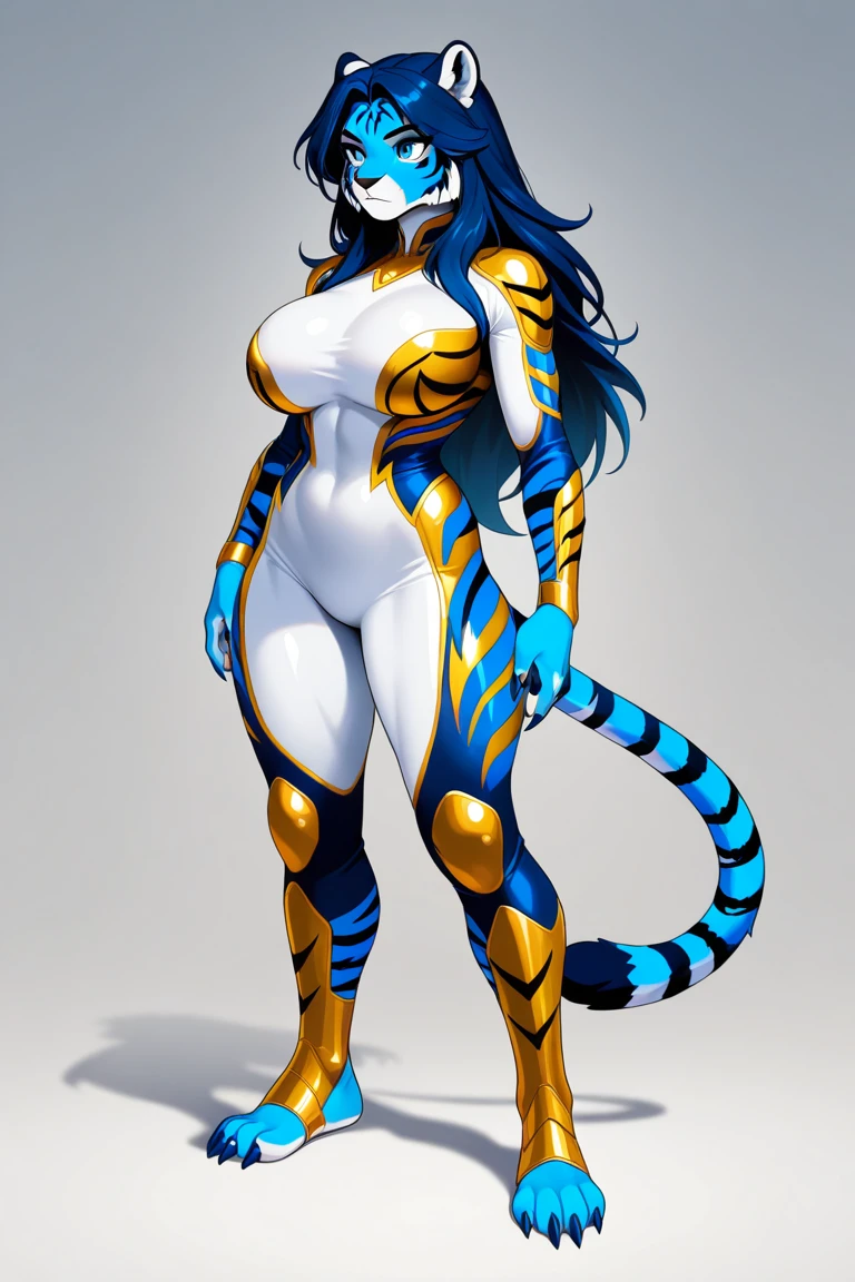 (4k, masterpiece,best quality,ultra-detailed,realistic:1.37), (solo), (A furry cosmic goddess), (anthro cosmic cat), (cat snout), (hooves), (antlers), (nude), (detailed face), (detailed eyes), (detailed lips), (long eyelashes), (cat ears), (ethereal body), (rainbow colored fur), (glowing skin), (full body tattoos), (intricate details), (detailed fur), (cosmic fur), (glowing stars), (embarrassed expression), (shy expression), (nude), (nipples), (pussy), (muscular female), (muscular arms), (muscular legs), (muscular feet), (muscular thighs), (big breasts), (massive breasts), (wide hips), (big butt), (big hips), (scorpion tail), (tall figure), (curvy figure), (thick figure), (bulky figure), (standing), (full body photo), (white background)