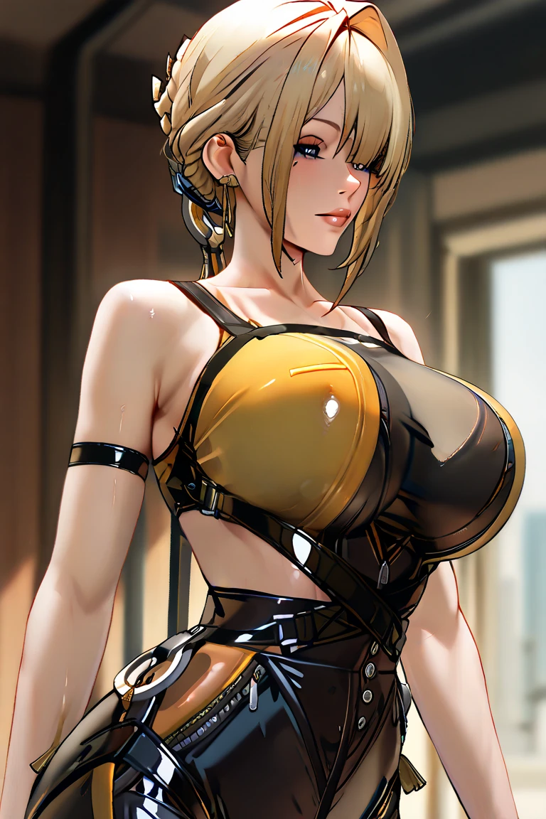 a close up of a woman in a gold outfit posing for a picture, extremely detailed goddess shot, goddess. extremely high detail, japanese goddess, a beautiful fantasy empress, thicc, photorealistic perfect body, beautiful goddess, cinematic goddess body shot, anime goddess, voluptuous body, elegant gold body, trending on cgstation