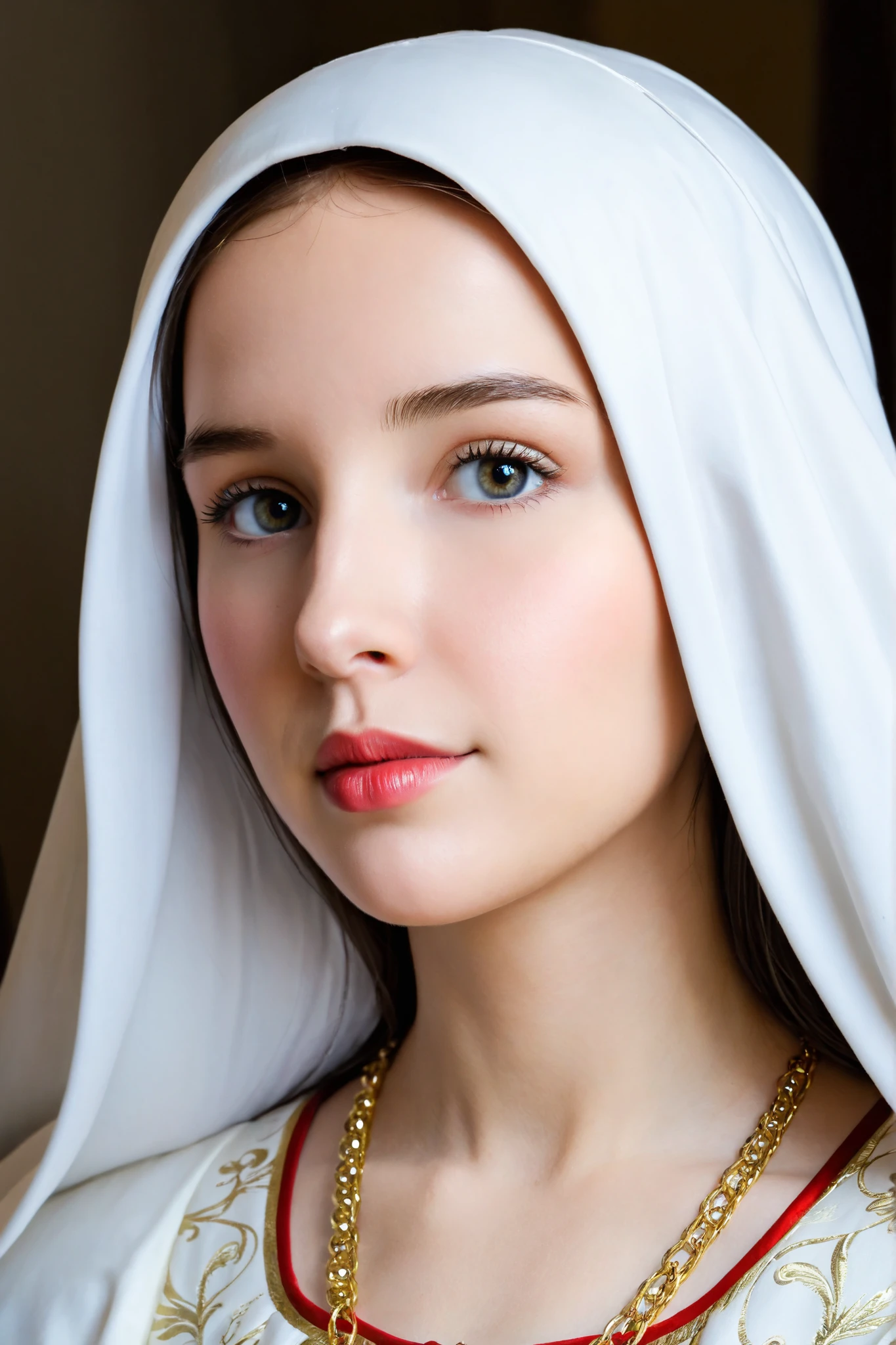 Very beautiful and real Virgin Mary looks at me closely,very beautiful