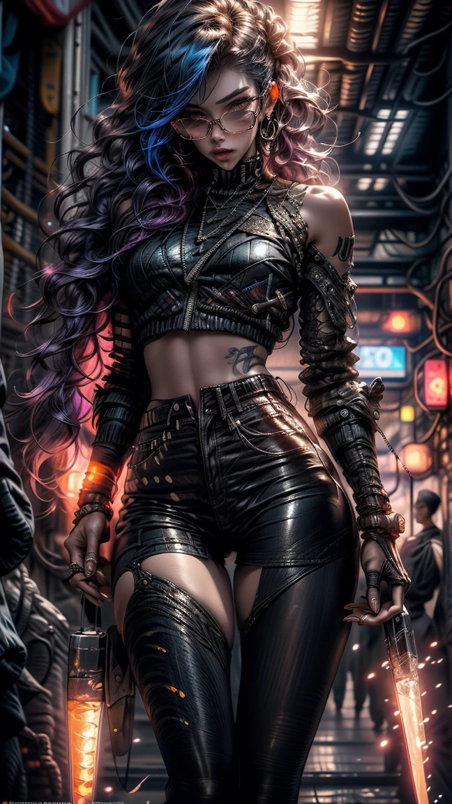 ((21-year-old))), black girl, (((light skin))), (((full body pose))), (((long curly black hair))), (((wearing only chains))), (((submissive girl))), (((metal choker))), (((post apocalyptic scene, fire, death))), dark fantasy, (((thigh gap with cameltoe))), Rich, Deep Colours, (intricate details:0.9), (HDR, hyper-detailing:1.2), (natural skin textures, hyper realisitc, glistening skin, soft light, Sharp),