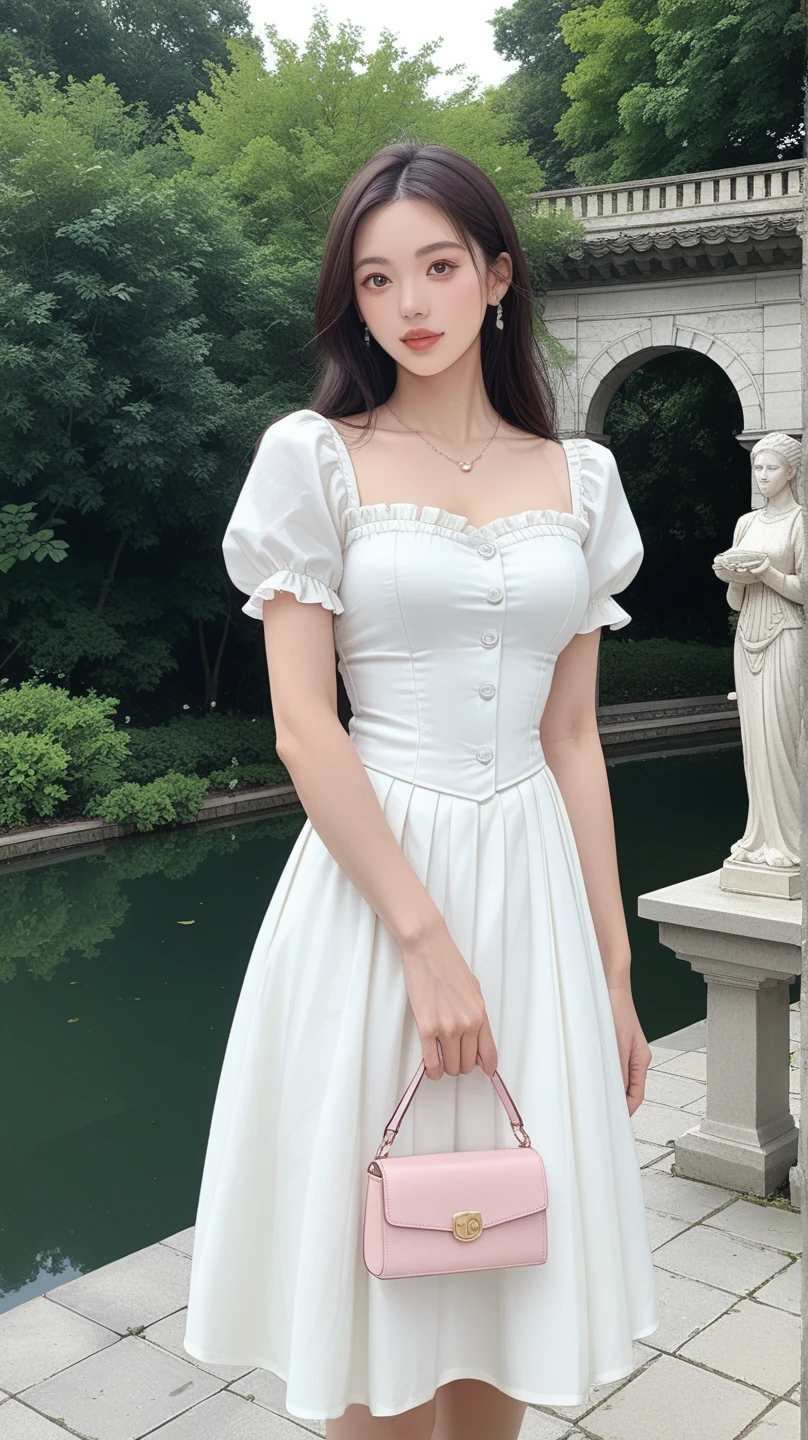 Young and cute Korean face, beauitful face, eye closeds, ssmile