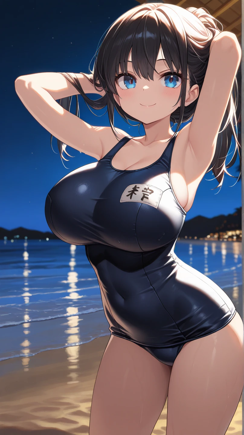 (Very detailed CG Unity 8k 壁紙),(masterpiece), (Highest quality), (Very detailed), (Best illustrations),(Best Shadow), Large Breasts、 Micro string bikini、Ocean、Sandy Beach、(1. There are clear swimsuit tan lines.2)、A large number of people々、crowd、(She is surrounded by men..2)、Legs open and spread up