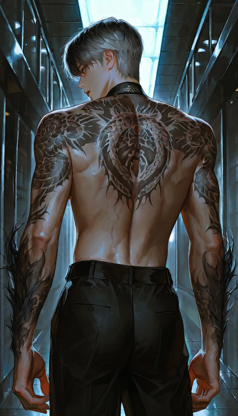 male\(super muscular,dark skinned,adult,back\(big tattoo\(very cute anime character girl\),inverted triangular-shaped\)\), BREAK ,background\(black,steam rising from body\), BREAK ,quality\(8k,wallpaper of extremely detailed CG unit, ​masterpiece,hight resolution,top-quality,top-quality real texture skin,hyper realisitic,increase the resolution,RAW photos,best qualtiy,highly detailed,the wallpaper\),(close up of back:1.5),[nsfw:2.0]