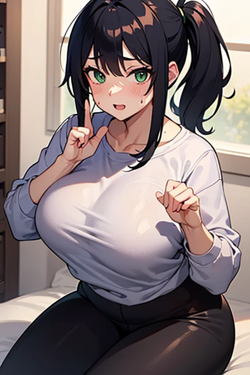 8k, highres, big boobs, library, ultrasharp, masterpiece, detail, tanktop