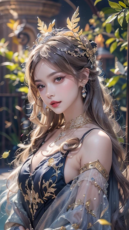 (masutepiece:1.Photoreal Stick:1.4, 8K), top-quality, ​masterpiece, 超A high resolution, Perfect dynamic composition, Professional camera work, Grow Light Effect, Mystical portrait, Cinematic Light, Highly detailed skin and facial texture:1.3, The ultra-detailliert, A detailed eye, (Deities々Feeling:1.25, myterious:1.2, Fanciful:1.2, majestueux:1.2), 1girl in, 25-years old, sexy slim goddess, Fair skin, (Calm:0.9, Totally captivates you:1.0), (japanese miko costume:1.3 off shoulder), (voluptuous breasts:0.9), (Backshots), (A beautiful Blue eyes, Eyes that feel beautiful and gentle:0.85), (A mouthfeel that feels beautiful eros:0.85), ((Too cute beauty:0.9)), Fantastic background