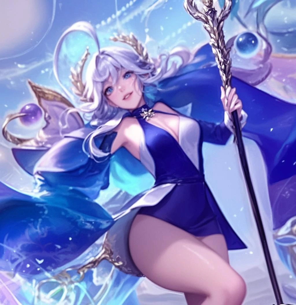 Lux game character lol with a star in hand --auto --s2