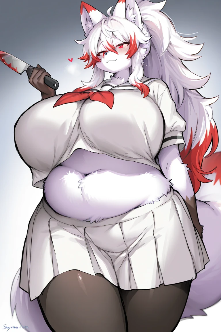 Twokinds mega obese basitin black fur heavy assasin blood