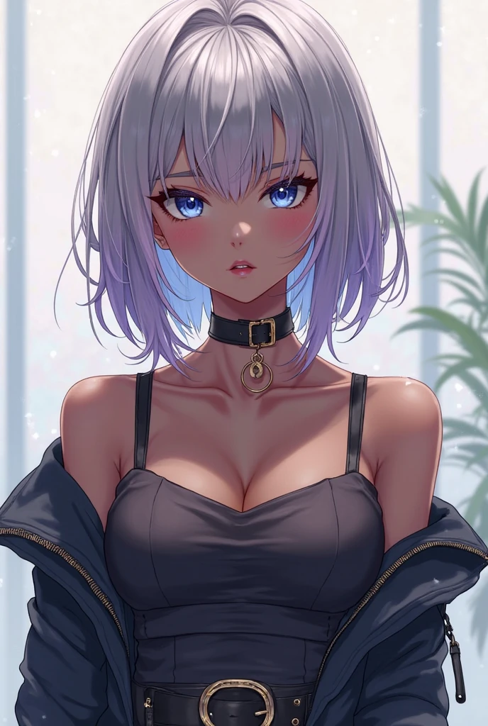 best quality, ultra precision, 1girl, cute, , young, boyish, childish, small breasts, silver hair, cat ears, blue eyes, beautiful eyes, girl, ecstasy, sailor collar, estrus, metestrus, naughty mood, she loves you, lost virgin, virgin, blush, beautiful skin, big bow on chest I'm not wearing panties BLUE SWEATER, BLACK SHIRT, SHIRT UNDER SWEATER, OFF SHOULDER TOP) Tsundere