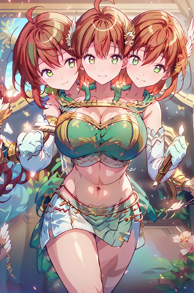 (Masterpiece:1.5), (((High qualityสุด, best quality, High quality))), ((There are complicated details., Very detailed, Crazy details)), height, 32K, Extremely detailed CG 8K unity wallpaper., (beautiful and beautiful:1.2),, (depth of field:1.3), (Flawless.:1.3), (Delicate depiction of details:1.4),
(((Abundant natural light, Delightful bright colors))), (Ambient volumetric backlight:1.5),  (Illustration of an extremely beautiful young woman:1.3),
(upper body:1.4), (perfect center:1.4), (Natural willow pose:1.5), (((dynamic gesture, movie corner))),
(2milf:1.5), ((((2 girls,beautiful girl),(((2 young women :1.4)))),
beautiful beautiful face, [(detailed face:1.2):0.2], Bright eyes, pureerosface_Version 1, ulzzang-6500-Version 1.1,  (gag:1.5), (red lips:1.4), (full lips:1.4), (smile:1.3),
Flawless attractive body, (((The feminine curves are pronounced.))), Skin glows brightly., realistic skin, hair follicles, (((Tightening belly, navel, Groin:1.3))),(((Traditional Thai dress, strapless, strapless.))),
(((Golden thread flutters.))), (Fringed tassels:1.3), (Tight long sleeves:1.4), (Single neck), (The production shines.:1.5), (Elegant and intricate clothing accessories:1.5), (Embroidery work decorated with gems:1.4), (sparkling clothes:1.4), (sparkling particles:1.3), (((The front seam is sagging., Sagging back seam))), (((earring, armband, Hair clips, hair accessories))), (Stand in a magical outdoor garden decorated with gems and colorful exotic flowers and shrubs.:1.5), (Outside the great ancient palace:1.5), big breasts, (gigantic bust:1.2),Show your breasts,The cracks are clear....,((big tits))，(pubic bone), rift, visible chest,seductive pose,I see bulging nipples.,(((large areolae:1.4,pink,The nipples are clearly visible.......))),(((((pussy,bare female genitals,pussyที่สมบูรณ์))))),Thai Dance,dance