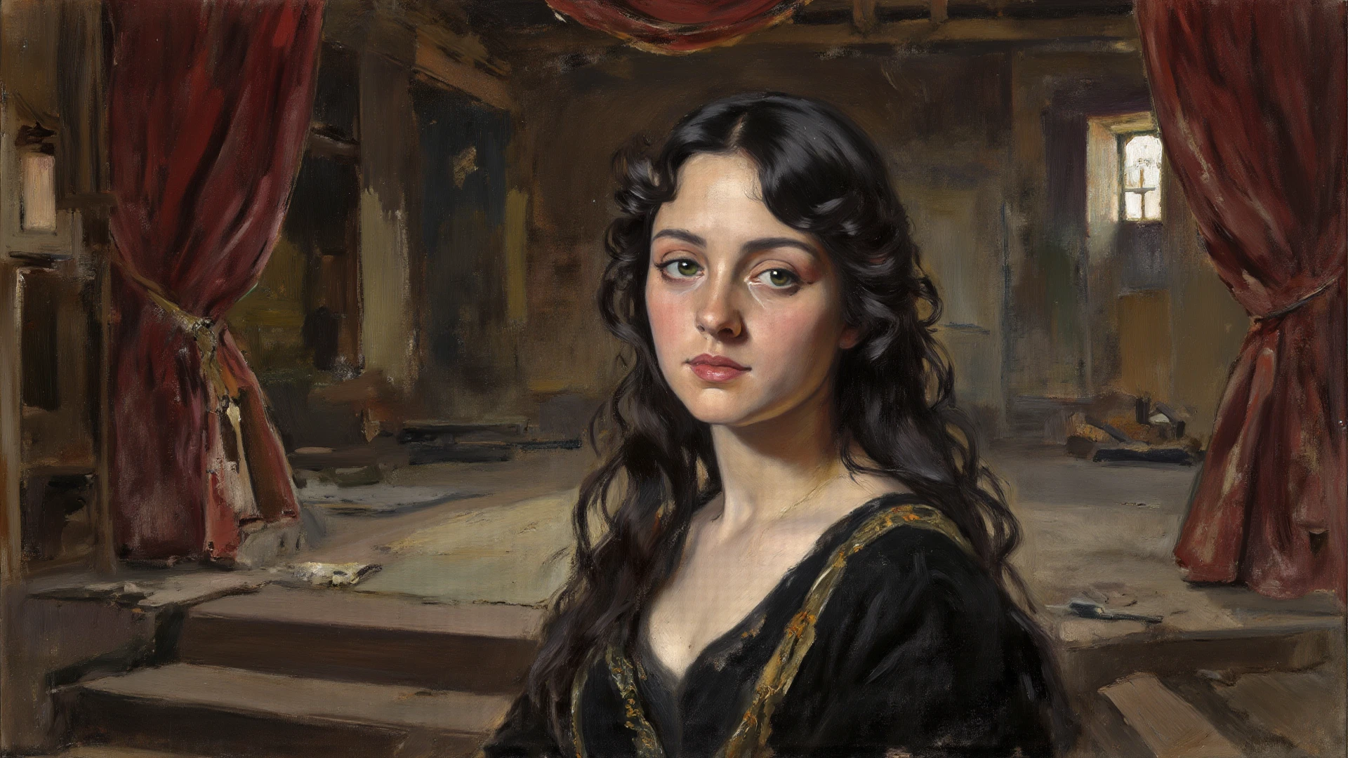 Classical art portrait painting, (Academic Art), by John William Waterhouse