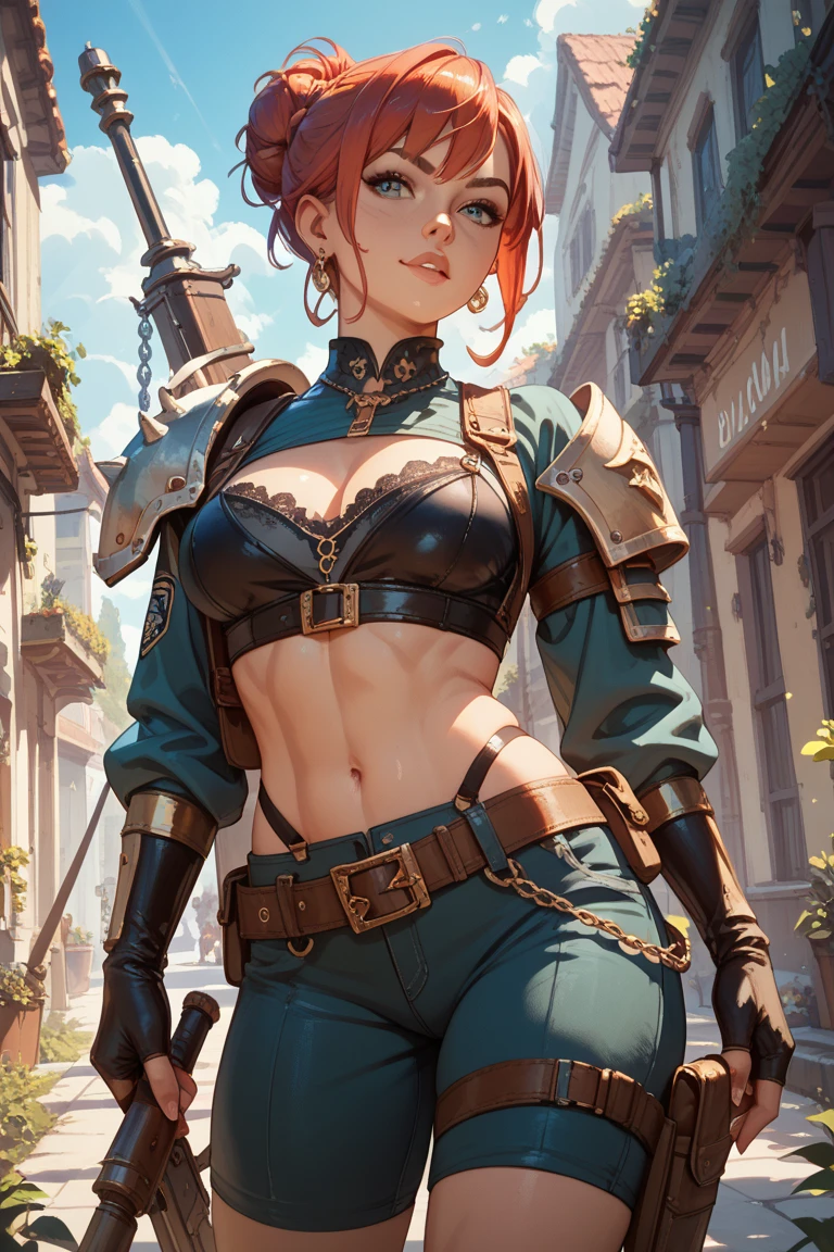 table top, highest quality, shape, green bodysuit, red scarf, mask, Helmet, Special effects, belt bag, Dark green combat suit, バッタmask, alone, whole body, Came, (woman:1.6), ((NFSW:1.5)), tattered clothes