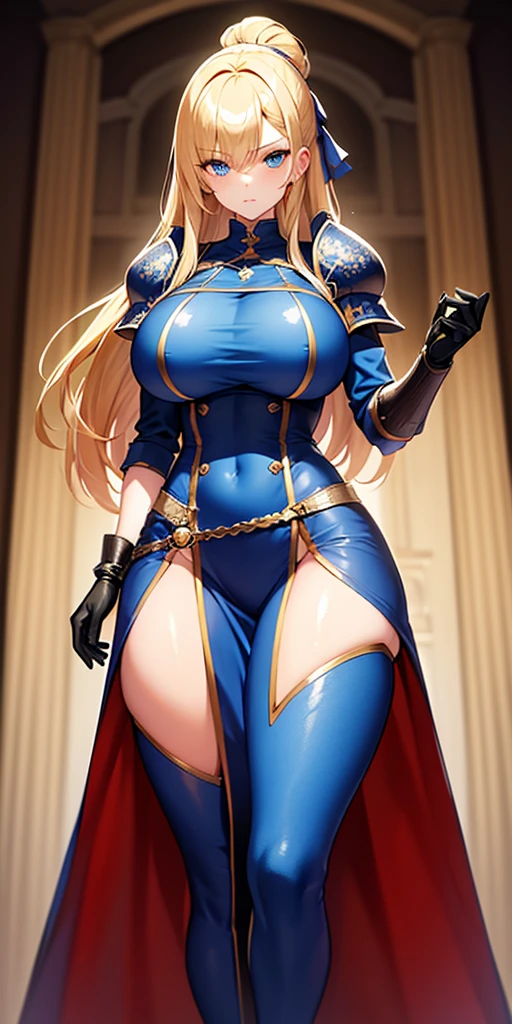 ANIME_dark_magician_girl_YuGiOh_ownwaifu, www.ownwaifu.com,
blonde hair, long hair, dark magician girl,breasts, hair between eyes, medium breasts, blue eyes, bangs, collarbone, spiked hair, blush stickers, large breasts, green eyes,
bare shoulders, blue headwear, choker, duel monster, hat, wizard hat, cleavage, blue leotard, jewelry, gem, necktie, star \(symbol\), vambraces, pentacle, bracer,pelvic_curtain,hexagram,
official art,extremely detailed CG unity 8k wallpaper, perfect lighting,Colorful, Bright_Front_face_Lighting,shiny skin, (masterpiece:1.0),(best_quality:1.0), ultra high res,4K,ultra-detailed, photography, 8K, HDR, highres, (absurdres:1.2), Kodak portra 400, film grain, blurry background, (bokeh:1.2), lens flare, (vibrant_color:1.2),professional photograph, (beautiful_face:1.5),, (standing,full_body,watson_cross:1.2),