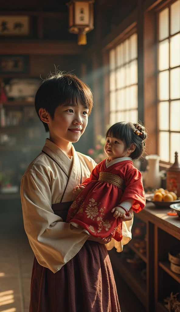 Fei Ran and his brother who were extremely afraid,Ahead is a gloomy school building,The doll in the picture waved her hand strangely