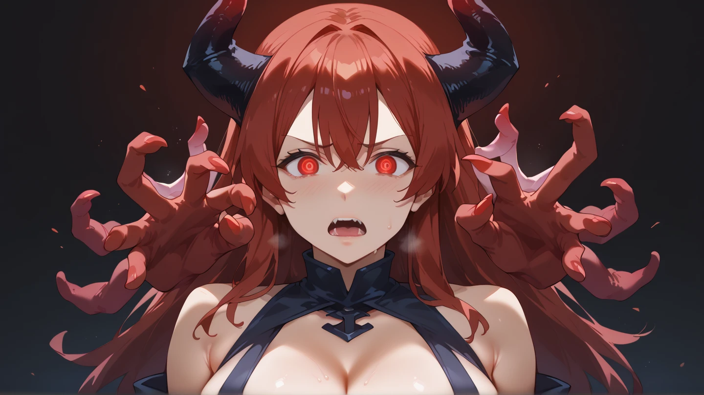 Hell fortress life, mutated, chimaera, Erza Scarlet, female creature,