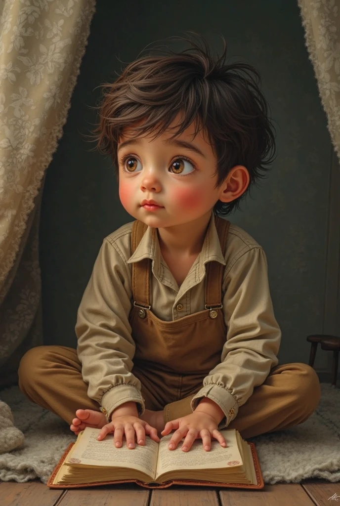 boy looking up