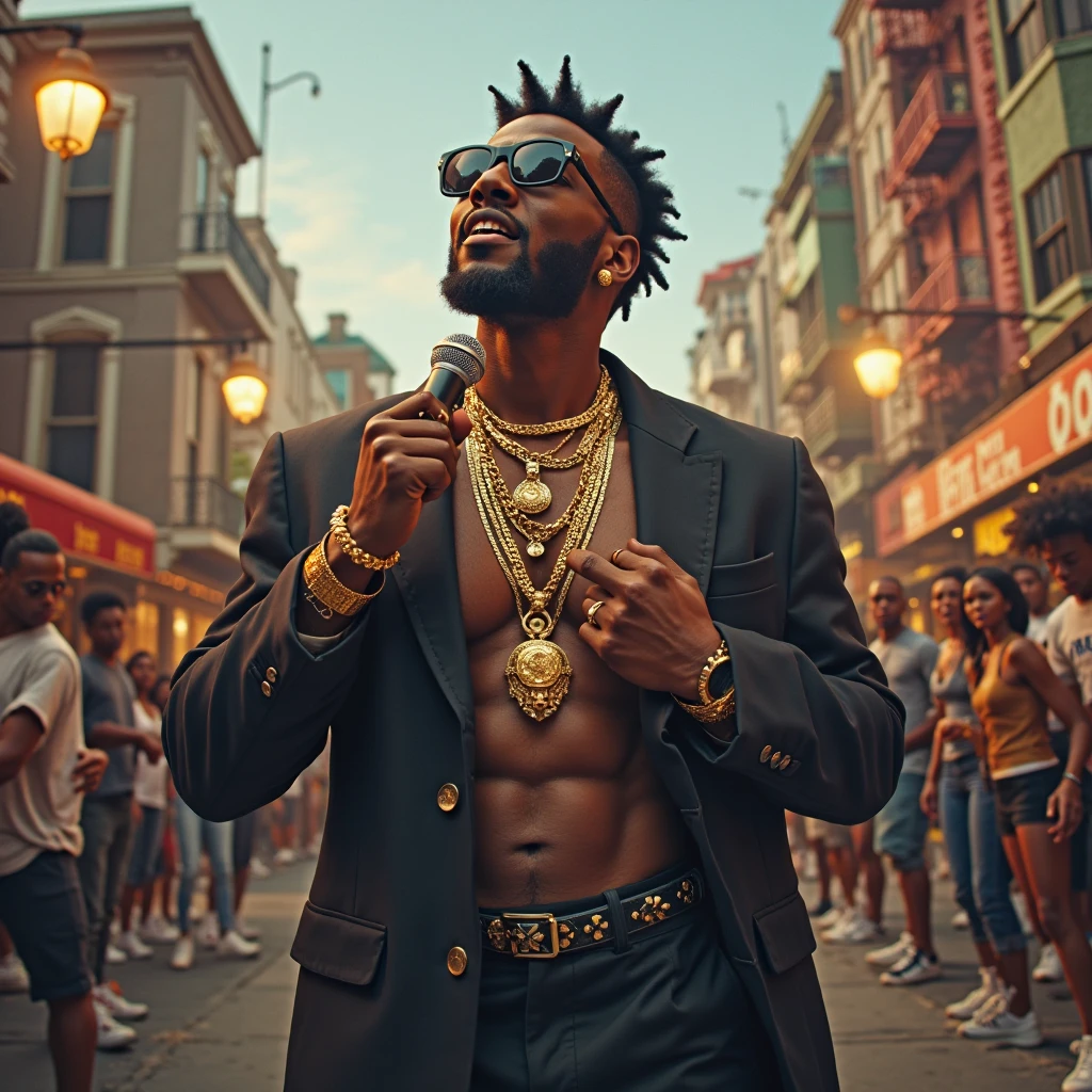 A thin intestine rapper lifted a championship belt