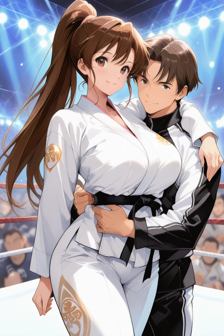 Obra maestra, of the highest quality, 8k, Muy detallado, vector, of the highest quality, A handsome 23-year-old young idol and a beautiful 20-year-old girl., de moda, Being caught on camera、Multiple cameras、Disparo en curso、Modelo、romance, pareja, amante