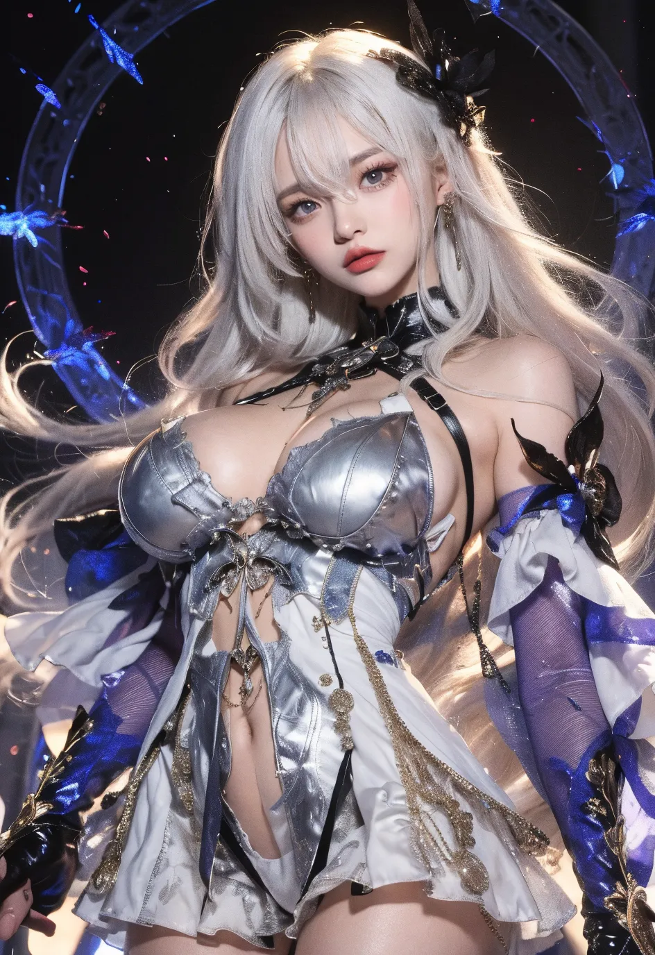 Detailed image quality,Pandora the Witch,wing, Succubus Theme,堕落Angel,Excellent,scary,Secret Terror,Tentacles,With eyes,Uncanny Valley Effect,Beast Blood Moon,skeleton,vampire,Hellfire,Dark Queen,Angel,magician magic witch,16岁Angel,Eyes are blue(Pupils as deep as the starry sky),beautiful princess,White silk scarf,breasts symmetrical,