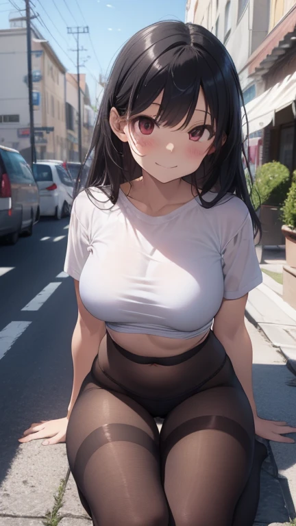 1 completely naked woman sitting on the street floor, woman with penis, ejaculating a lot of sperm on the floor, staring face, big breasts,1 completely naked woman sitting on the floor with her legs open on the street, pussy ejaculating a lot of sperm on the floor, staring face, big breasts, erect breasts