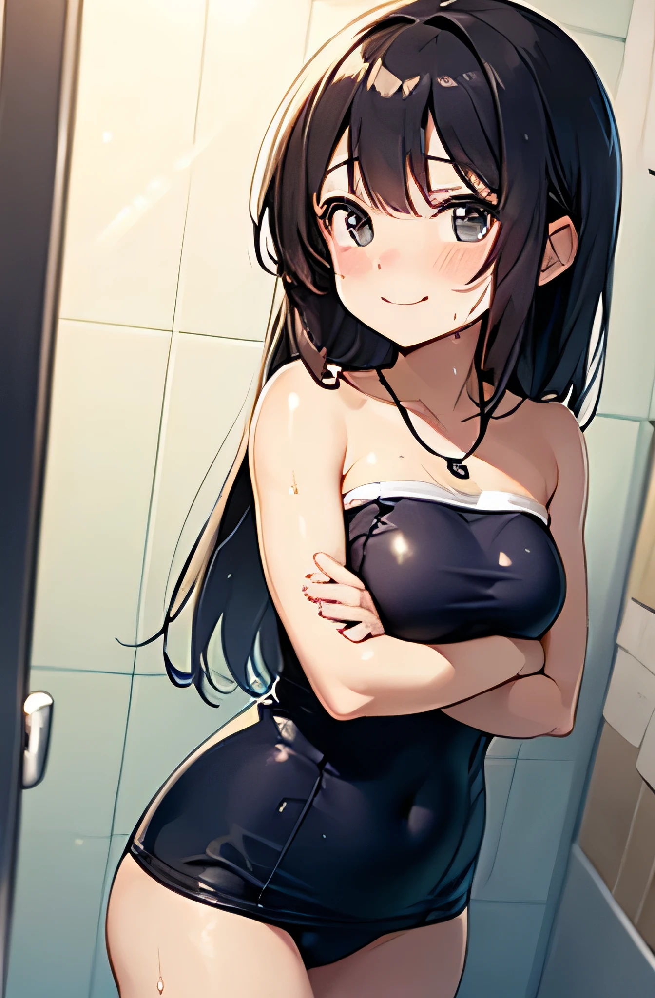 Big sister and little brother naked in the locker room