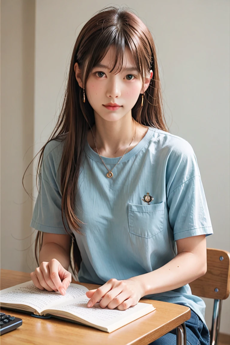 (Masterpiece, highest quality, super large resolution); (CG illustration); (a cute and cute girl); (sleepiness) (exhaustion); ((round-framed gold wire glasses)), (fashionable) (trendy); Rich colors, cyan, orange, yellow, green, cyan, blue, purple, fashion typography, magazine cover poster, hyper-detail, art, title, logo, label, badge, graphic design, detail post-processing, depth of field, high brightness, high saturation, more white space;