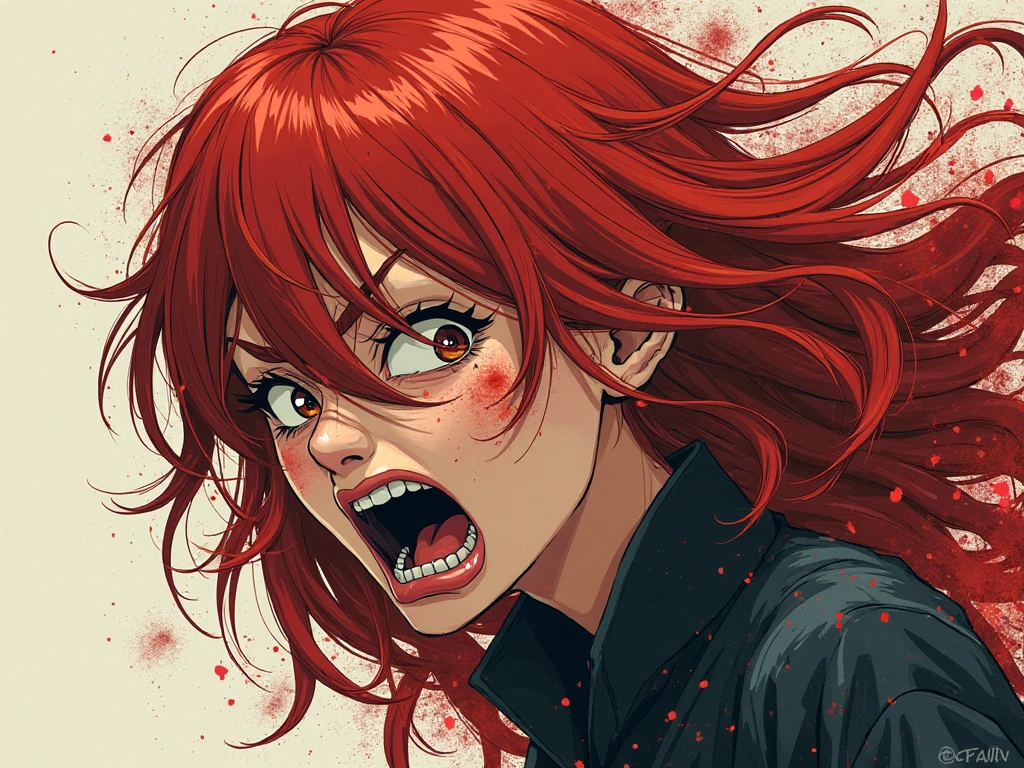 (Masterpiece in maximum 16K resolution:1.6), (intricate detail:1.4), (extremely insane detail:1.4),(highest quality:1.3),(Hyper_realistic:1.3). | ((Dark_color_tones):1.3),(close up portrait of psychotic mean girl face):1.3),((aeshthetic villain ornaments):1.1), ((wide angle shot):1.2), Clear light, Edge lighting, Perfect image, 16k UE5,editorial painting, superfine, Depth of field, Ultra-realistic, no contrast, clean sharp focus, professional painting, No blurring. | (watercolor painting, dark color, sharp focus), ((Pretty Supermodel beauty):1.2), ((Red Hair):1.1), ((Heterochromia eyes):1.1), kinetic expression, style painting magic. | ((She is disgusted with what she see):1.3), ((disgusted expression):1.3), ((gritting teeth):1.2), ((angry blush):1.2), ((perfect_pose):1.5), ((perfect_fingers, better_hands, perfect_hands, perfect_legs):0.7), (((More_Detail))). | Rendered in ultra-high definition with UHD and retina quality, this masterpiece ensures anatomical correctness and textured skin with super detail. With a focus on high quality and accuracy, this award-winning portrayal captures every nuance in stunning 16k resolution, immersing viewers in its lifelike depiction. Avoid extreme angles or exaggerated expressions to maintain realism. ((perfect_composition, perfect_design, perfect_layout, perfect_detail, ultra_detailed)), ((enhance_all, fix_everything)), More Detail, Enhance.
