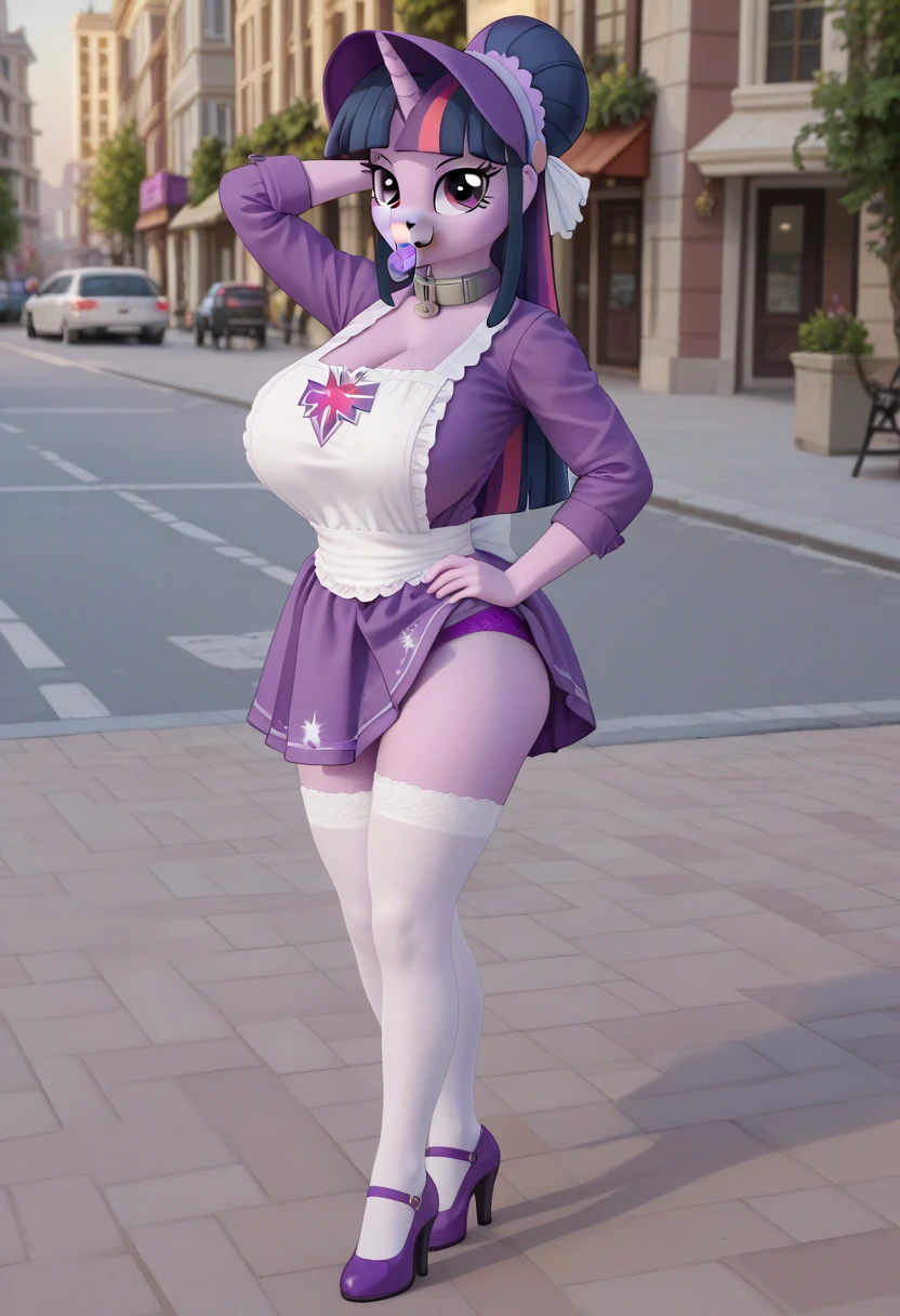 Masterpiece, best quality, (psg stocking:1.4), blue eyes, blue hair, colored inner hair, hair bow, long hair, multicolored hair, pink hair, two-tone hair, bangs, blunt bangs, (bright pupils:1.5), striped, striped thighhighs, thighhighs, dress, black dress, puffy sleeves, long sleeves, skirt, shirt, collared shirt, white shirt, annoyed, outdoors, hand on hip,(((striderscribe))),photorealistic, skin ultrarealistic texturiced,ultra high res, intricate, pink freckles,hyperdetailed, pretty face,(skindentation), cute, feminine, detailed body , (detailed face:1.1), (outlined iris), (hidrocor lenses), (perfect eyes), 4k, beautiful, (masterpiece:1.2), (best quality:1.2), (one beautiful woman), wide hips, thick thighs, (large breasts:1.2) and (huge breasts:1.2) , navel showing, high heels, crop top, miniskirt, choker, slutty, seductive pose, perky breasts, thicc, (solo),perky breasts, thicc, (solo),(((big big oppai))), sexy miniskirt lace,sexy bra lace black,sexy black lingerie lace,white sexy heels,(((sitting on a bench))),sexy white stokings,hair red strong color,