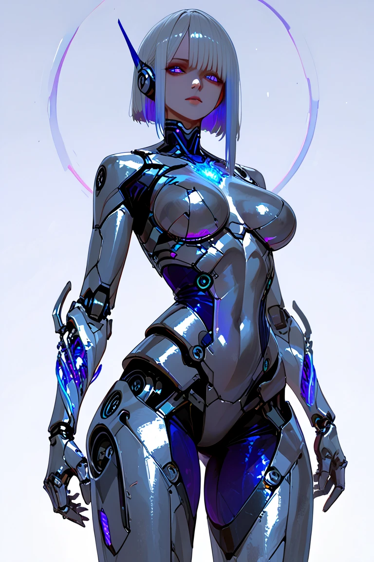 ((of the highest quality)), ((​master piece)), (detail:1.4), (((Translucent black material with mechanical parts and transparent skin, Beautiful woman in cyber bodysuit made of gray carbon material))), Glowing pale with LEDs, ((Wide open chest)), Skin of the hips and thighs, Ticker (High dynamic range), Ray tracing, NVIDIA RTX, Super Resolution, Subsurface Scattering PBR Texturing, Post-processing, Anisotropy Filtering, depth of fields, Surface Shading, Accurate simulation of light/Material Interactions, perfectly proportions, Two-tone lighting, Wide aperture, Low ISO, White Balance, 8K, (((Cameltoe))), NSFW, (((Tall Woman))), 25 year old woman, Cyber headgear with dull glowing LEDs, knee high, Bulge, Puffy nipple, (((Dull bangs beautiful blue hair))), ((bob hair)), ((Cyber hood with dull glowing LEDs)), open stance, Cowboy Shot, Skin of the hips and thighs, Beautiful body, Navel visible on bare skin, Chest to feel gravity, (Huge breasts: 1.3), (gargantuan butt: 1.0), Simple and minimalistic space, Natural sexy poses, Looking down,