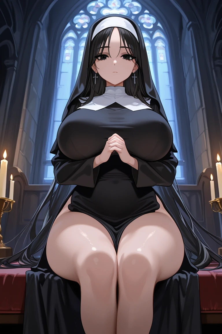 (masterpiece, best quality:1. 4), super fine manga illustration, inspired by grunge art painting, eye-catching, beautiful details, intricate details, hyperrealistic, anime-inspired, 1girl, muslim, pregnant girl, big belly, wearing black hijab, huge breast, siting on the table, dynamic pose, nsfw, busty, milf, overaction, fever, complex background, chaos composition, epic, never before, full body portrait, darkness graces every curve, incredible elegance in gloom. Divine proportion. DamShelma style, 32k, intricate background, perfect facial features, hyperrealistic, 32k oil painting, oil splash, liquid splash