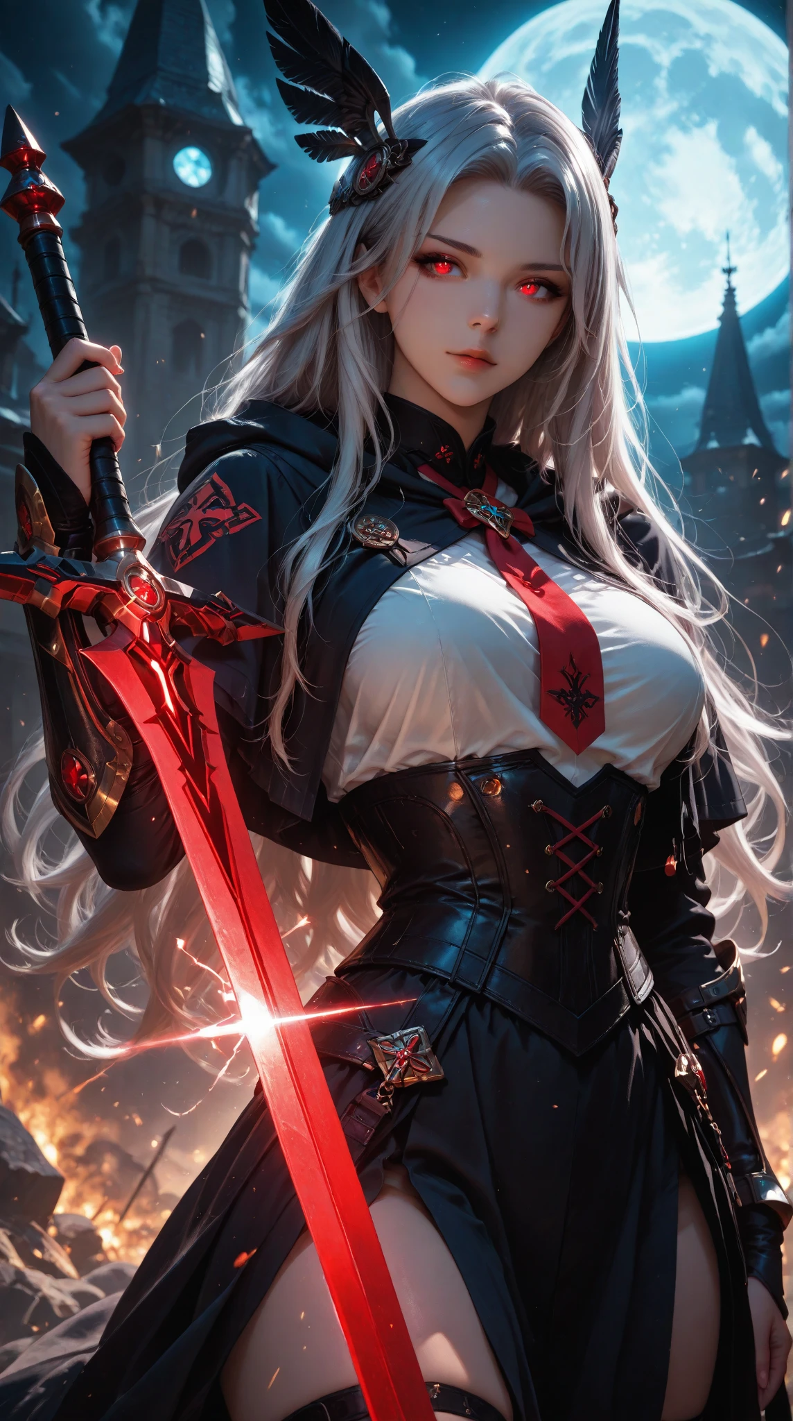 check_9, check_8_up, check_7_up, Valkyrie、Beyond the Moon、The blade glows red、One flash stand