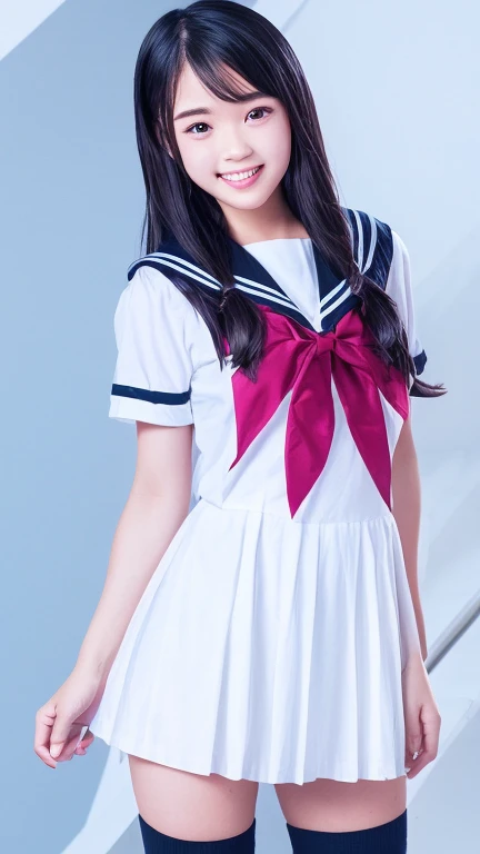 (Masterpiece: 1.2, highest quality), (real image, intricate details), solo, woman single, school, sailor suit, big