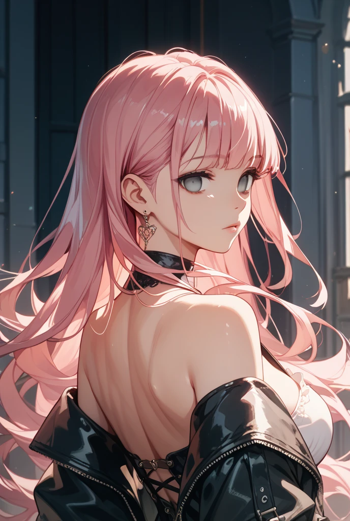 ((best quality)), ((masterpiece)), (detailed), perfect face
Pink haired girl with pink eyes, in an adventure guild hall with a tunic and black magic
