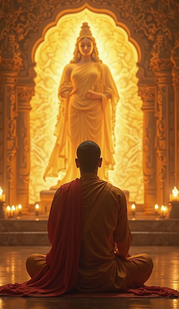 worshipper in the temple