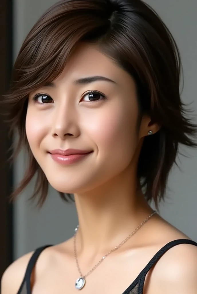 ((Tabletop,Highest quality)), (Like the picture:1.4),((Tabletop,8K))、White wall、(White Room)、((Full body photo))、Photographed in natural light、Highly detailed face and skin texture、Highly detailed lips、The correct state of the human body、Ultra-high resolution、(Photorealistic:1.4)、Highest quality, One beautiful woman, 40 years old, s, 100mm lens、(Dark brown medium short hair)、Japanese women、(Dark brown hair)、Various poses、Natural color lip、White tank top、 indoor、Washroom、Woman washing her face、No makeup
