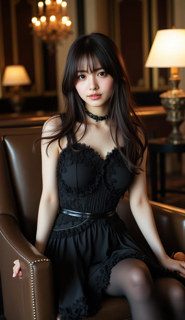 Best-quality, Masterpiece, Ultra-High-Resolution, (Photorealistic:1.4), Raw-Photo, 1girl, the most famous Japanese actress, at luxury hotel suits, sitting on luxury-chair, (high-on, completely-drunkenness, Inebriation from illegal drugs), wearing extremely gorgeous evening-dress, (extremely beautiful face like the most popular Japanese actress, ((extremely beautiful big-black-eyes)), extremely beautiful hair, extremely beautiful skins), extremely beautiful long-eyelashes, extremely beautiful lips, extremely beautiful and extremely short body, dynamic-pose, detailed luxury-hotel-suits, detailed luxury-chair, detailed extremely-gorgeous-evening-dress, detailed high-on, detailed completely-drunkennes, detailed Inebriation-from-illegal-drugs