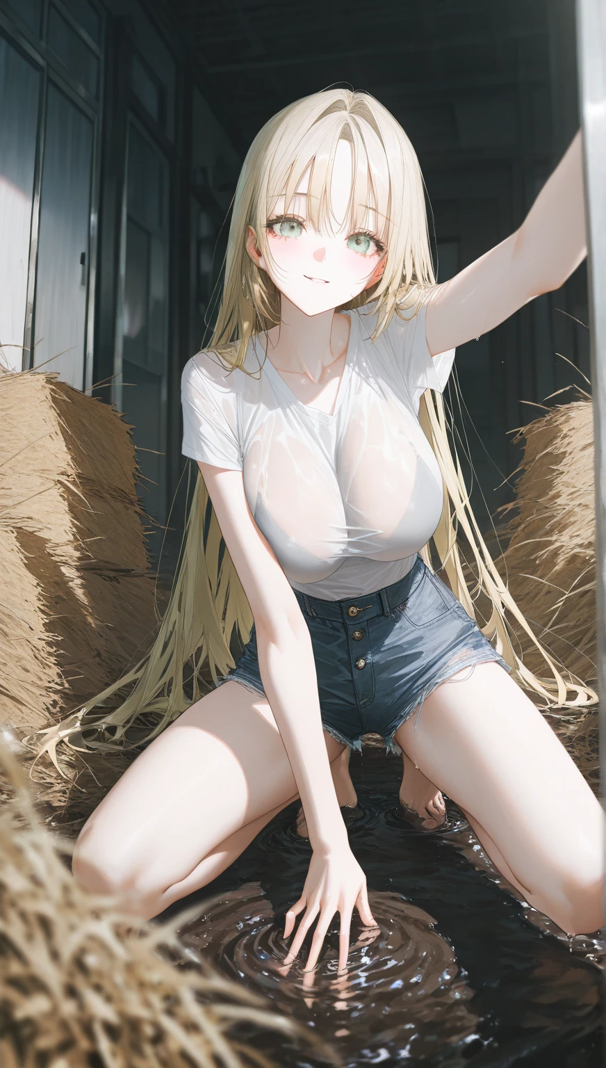 (Cute girl riding penis:1.2 、Inserting a large penis into the vagina:1.2)、(Show your vagina:1.2、Semen flowing from the vagina:1.3)、(Ecstatic expression、Young face)、NSFW、(naked:1.2)、Sexualized Primary School Uniforms、Busy city、Light Hair Color、Detailed body