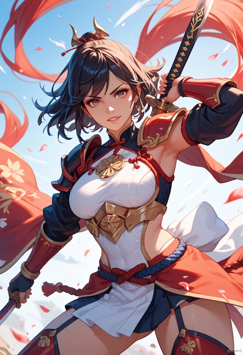 (high resolution, pixel perfect, gorgeous illustrations), (hyper quality, muste piece, etheric: 1.4),(solo:1.4), black hair, pale skin, (((((((muscular))))))), ((thick thighs)), (((wide hips))), ((Big breasts that are about to burst)), (((woman))), ((((mature woman)))), ((UnderButt)), ((wh_chi_armor)), ((gstring)), (lewd girl), ((gray background)), (shiny skin), ((overexposure)), ((facial lash)), ((Ahegao)), rolling eyes,
