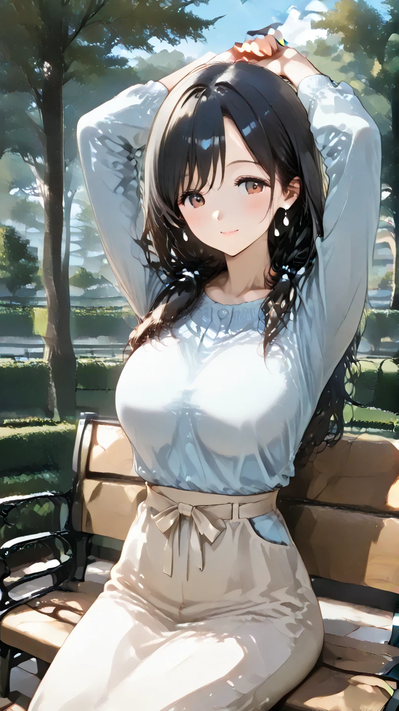 (masterpiece:1.6),(best quality:1.6), Vivid Photos, (ultra high res1.2),perfect proportion,(dark hair:1), (Brown Hair:1), (black eyes:1.1),(beautiful Busty breasts:1.5), 18age, a beautiful girl, (medium bob hair:1.2), open mouth, (aroused:1.3), (embarrassed), blush, Adult summer casual wear, (See-through clothing), (see-through shirt, white shirts, Checkered Skirt),  (slouch, upper body shot:1.1), ((rain, rain降り)), 晴れrain, rain晴れ, (smile, looks fun:1.5),