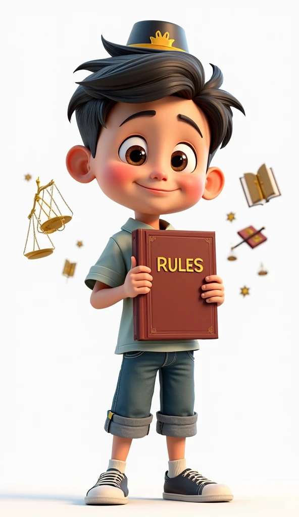 A child holding a judge's gavel